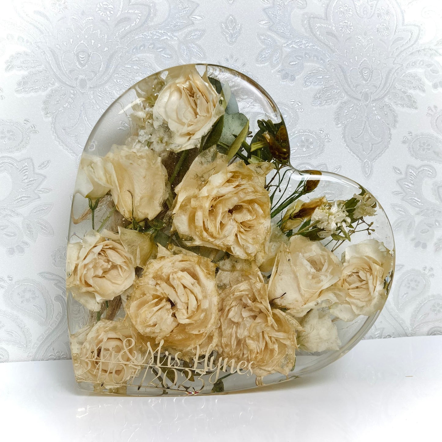 Flower Preservation 25cm heart ornament