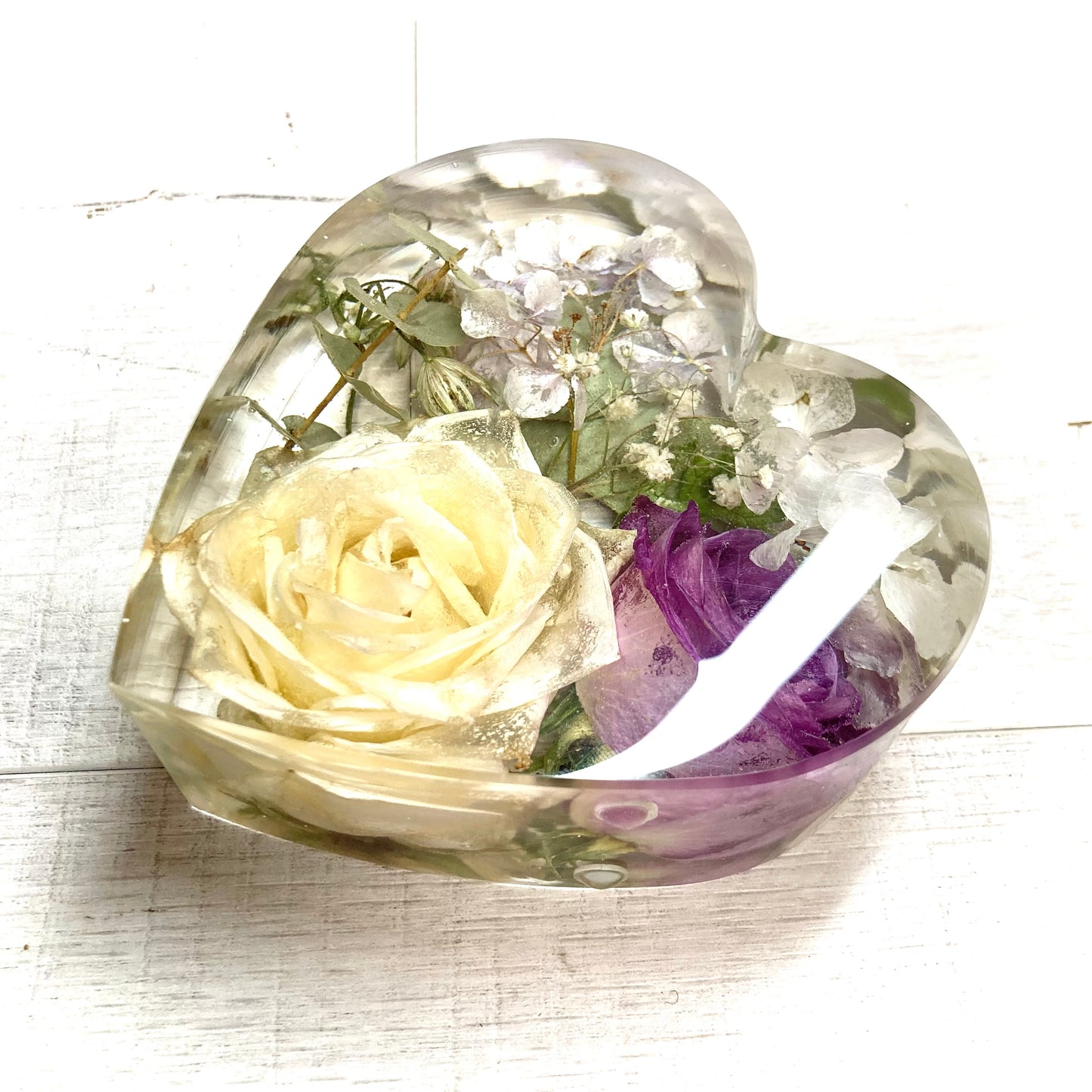 Flower Preservation 12cm Heart ornament