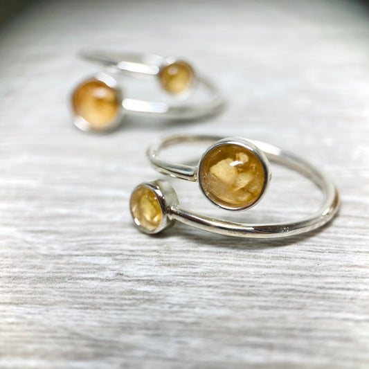 Flower Preservation Sterling Silver Adjustable Ring