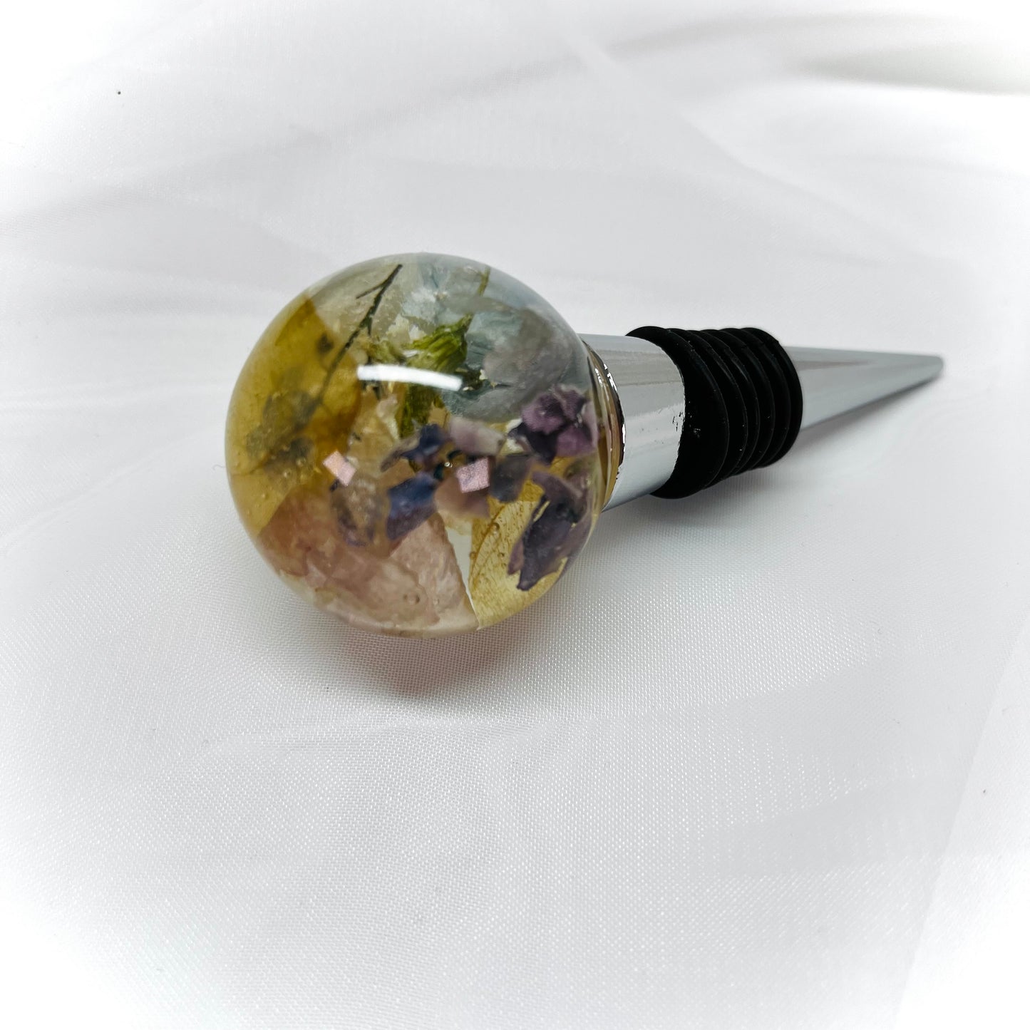 Flower Preservation smooth sphere wine bottle stopper