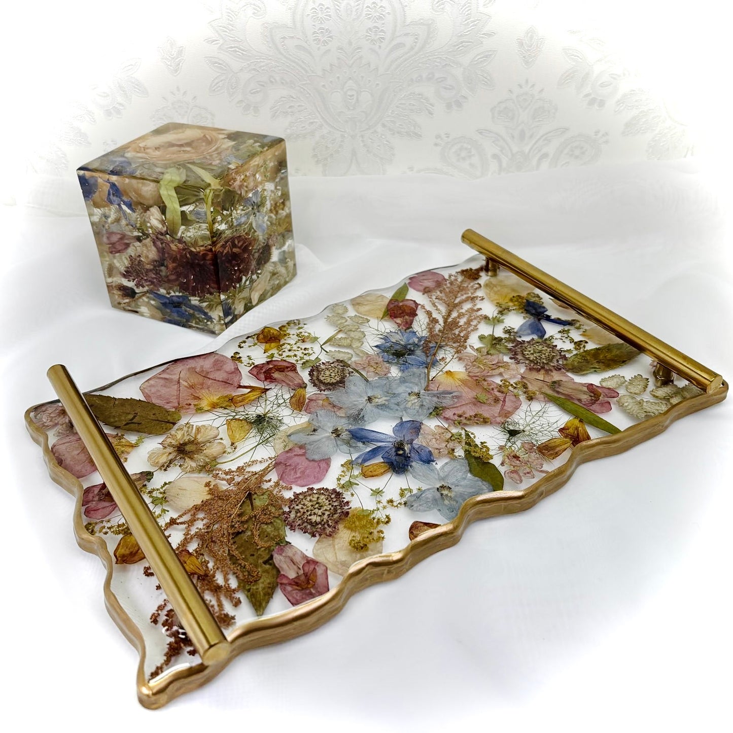 Flower Preservation geode tray