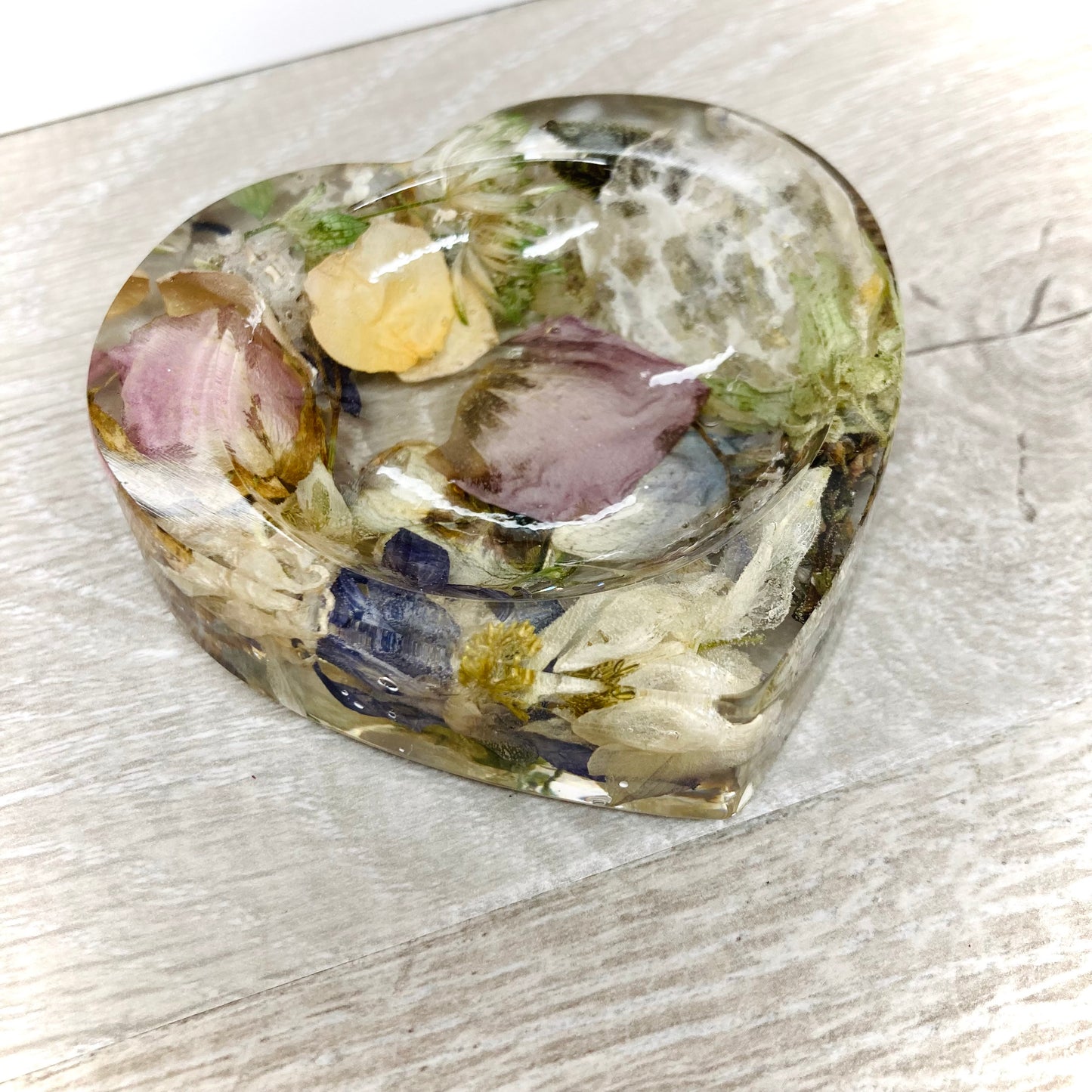 Flower Preservation heart ring dish