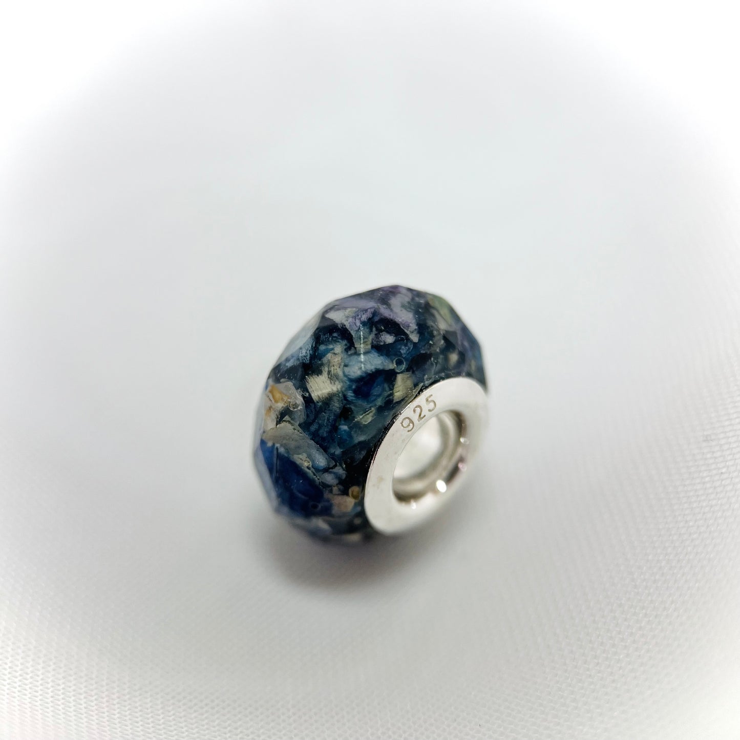 Flower Preservation faceted bead charm