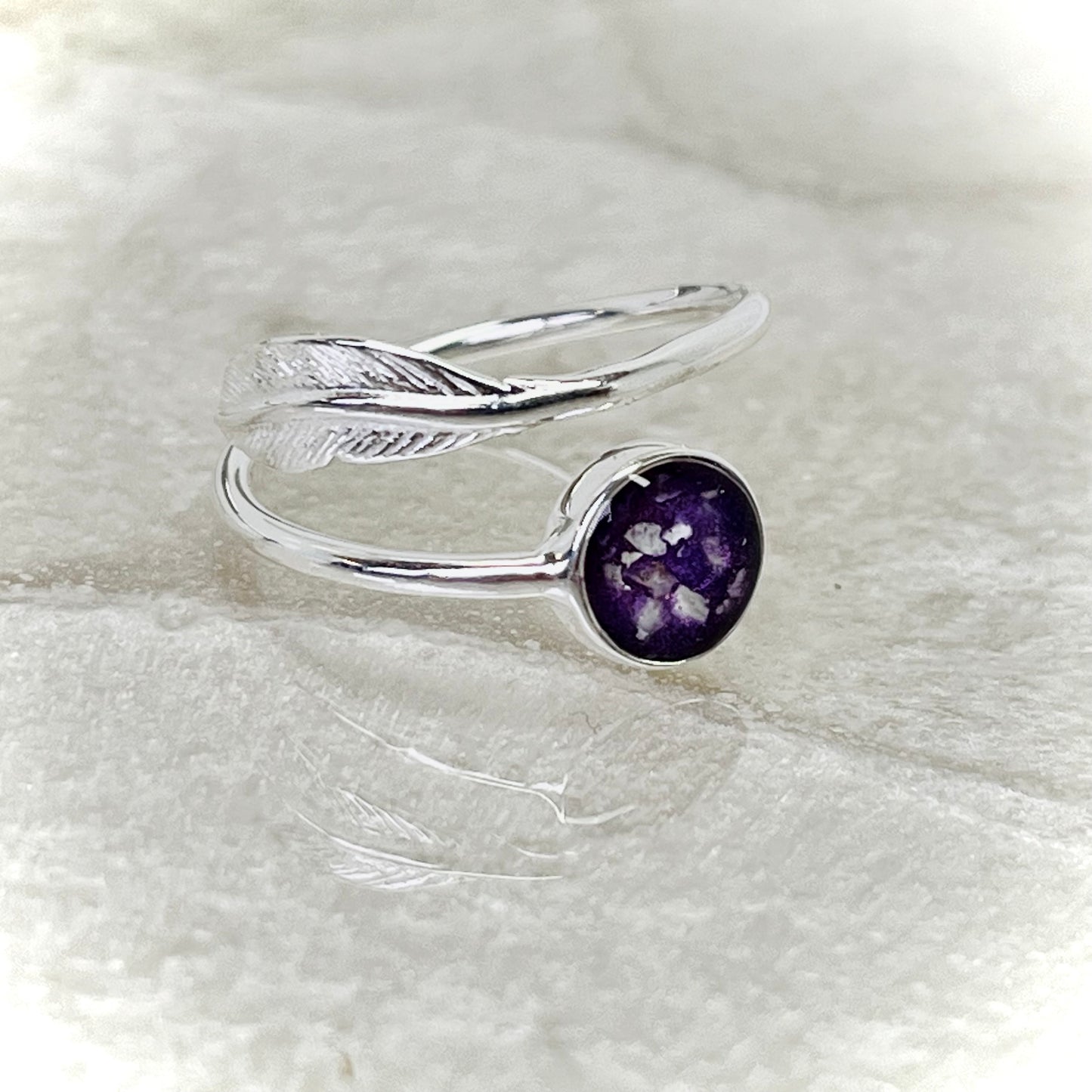 Adjustable Feather Cremation Ring