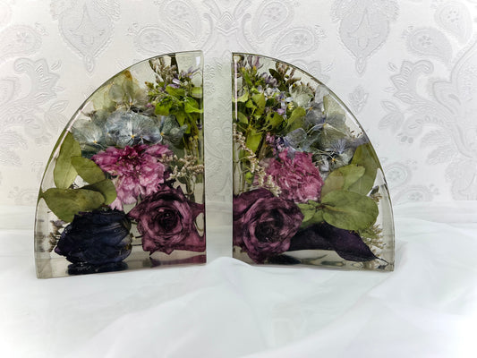 Flower Preservation Large Book Ends