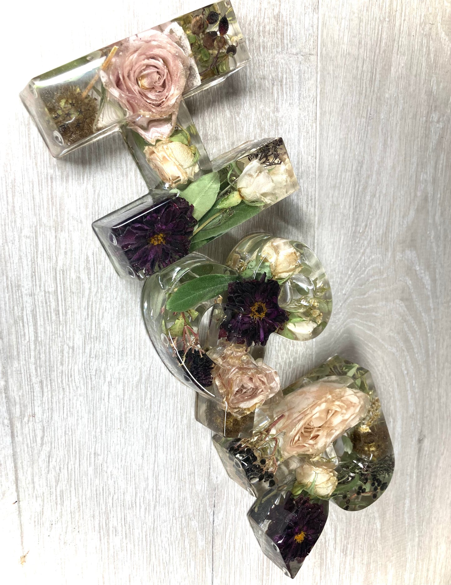 Flower Preservation two 13cm letters and an ampersand