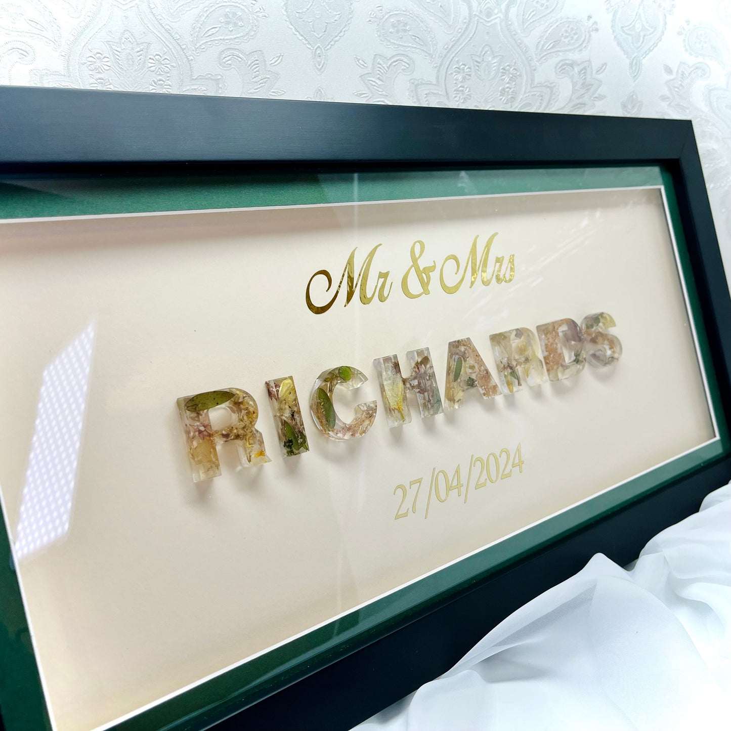 Flower Preservation framed surname