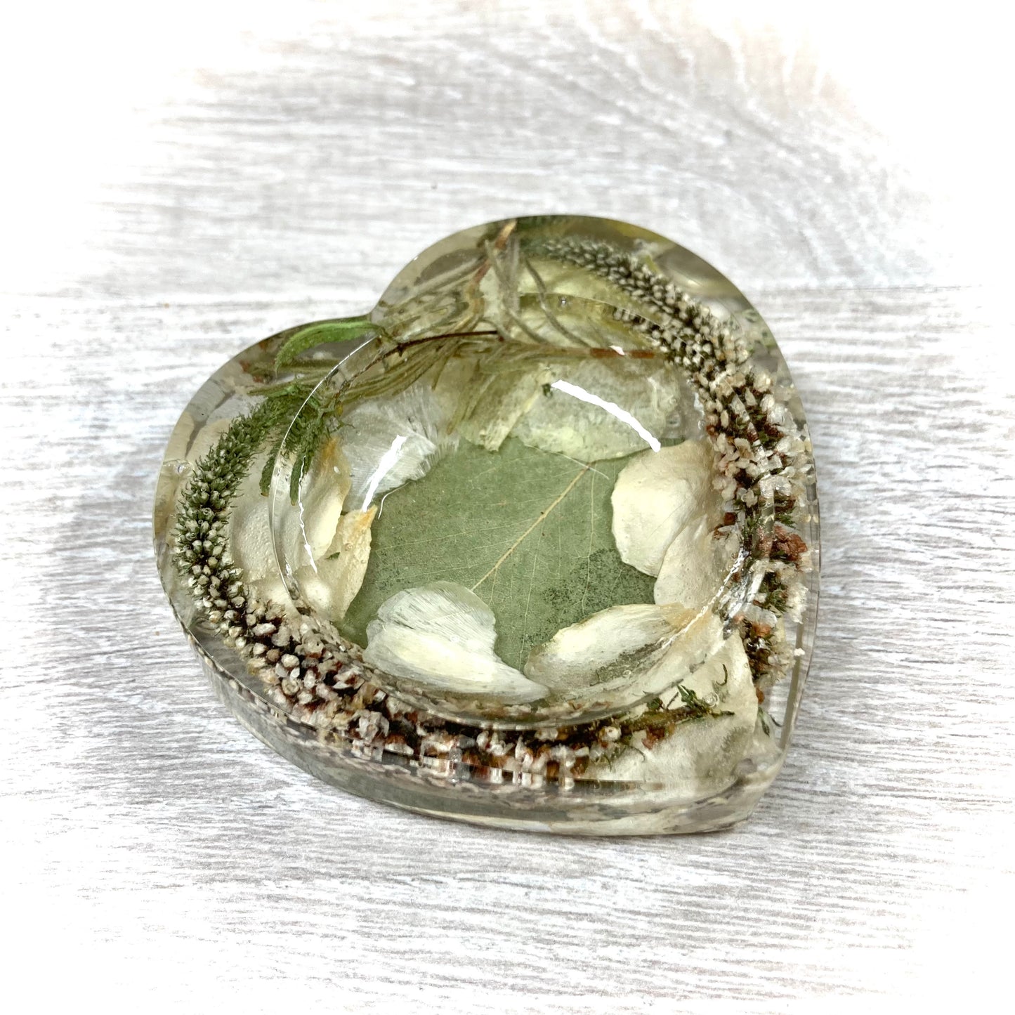 Flower Preservation heart ring dish