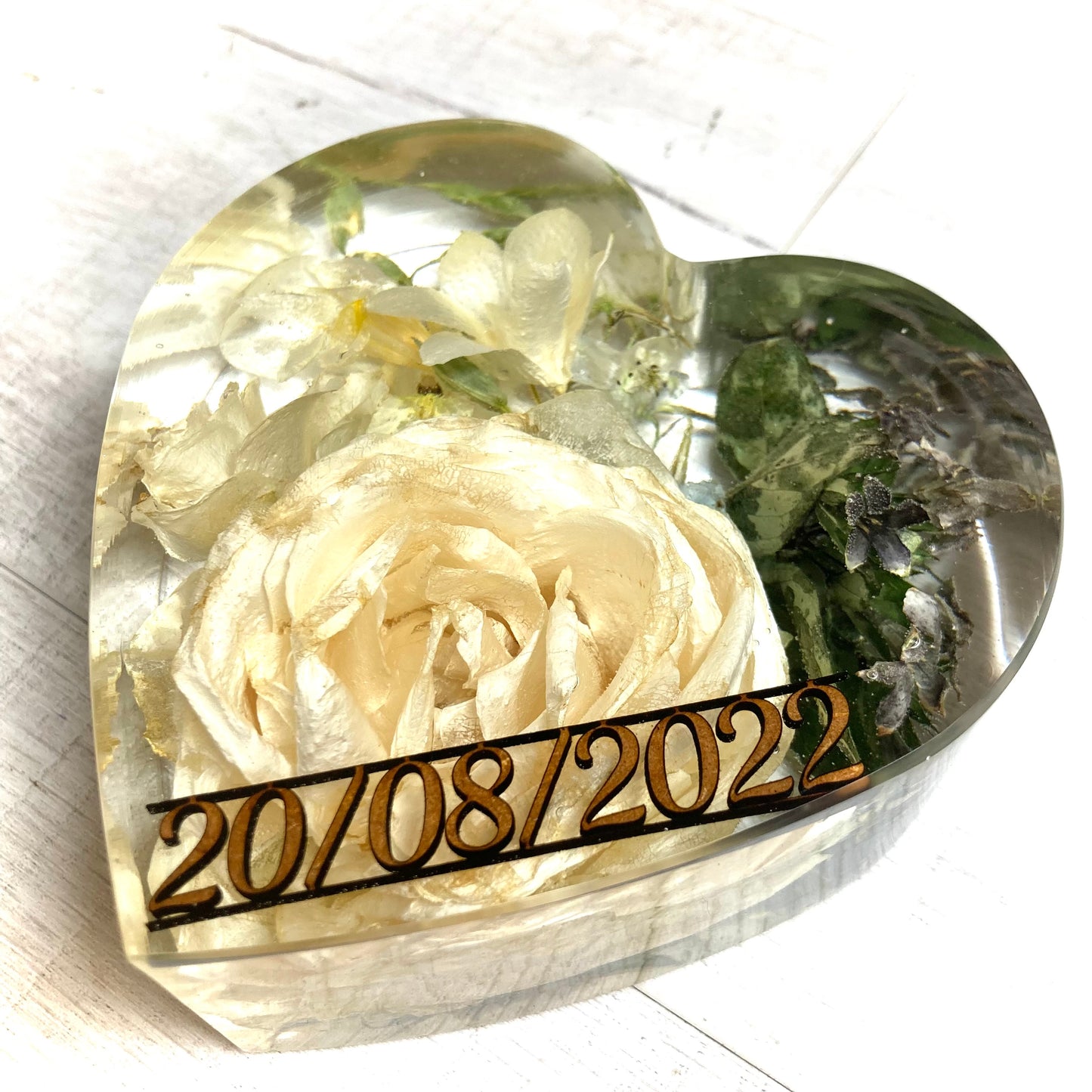 Flower Preservation 12cm Heart ornament