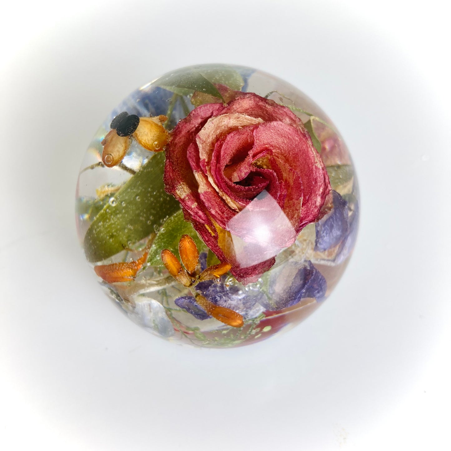 Flower Preservation 6cm flat bottom sphere