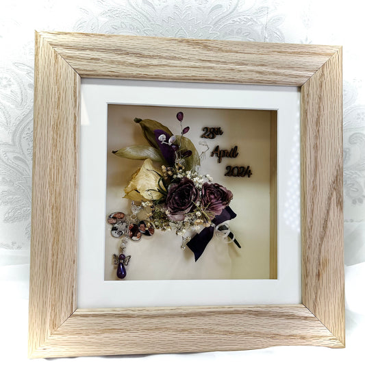 Flower Preservation mini buttonhole/single flower frame