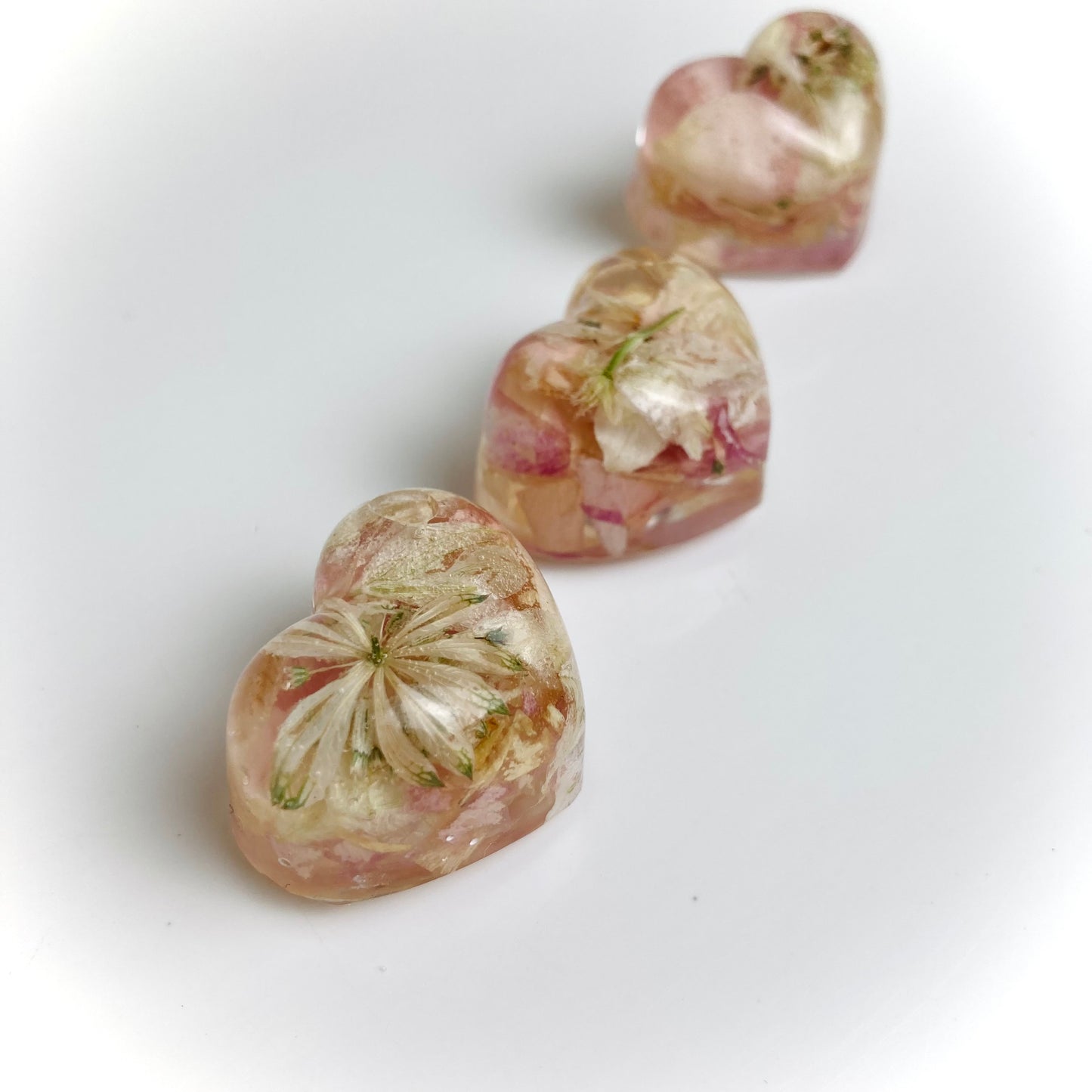 Flower Preservation 3cm puffy heart keyring