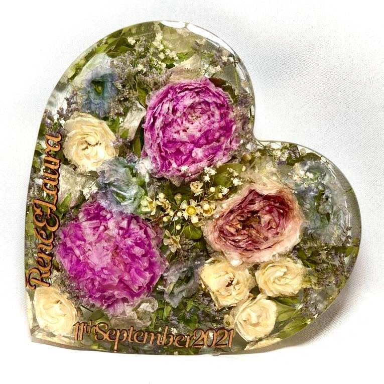 Flower Preservation 25cm heart ornament