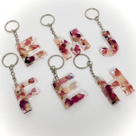 Flower Preservation letter keyring