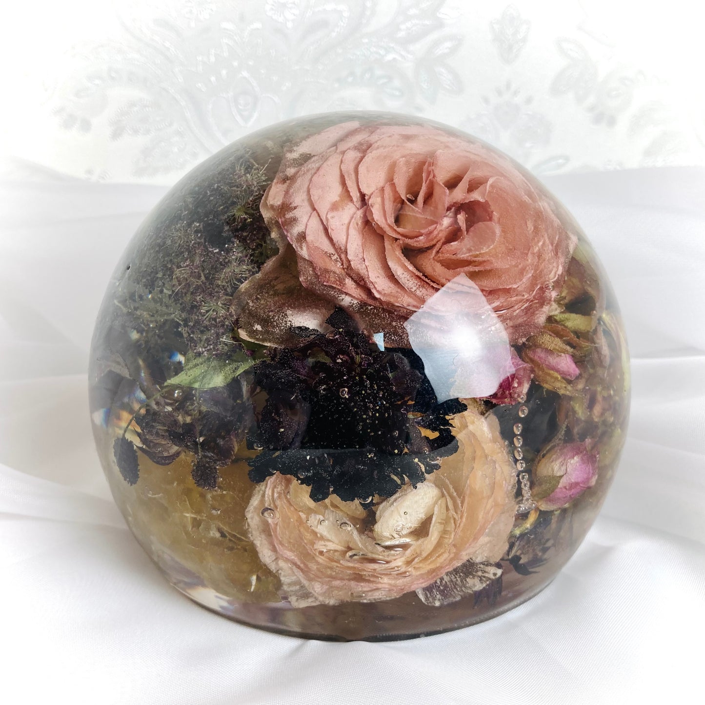 Flower Preservation 14cm flat bottom sphere
