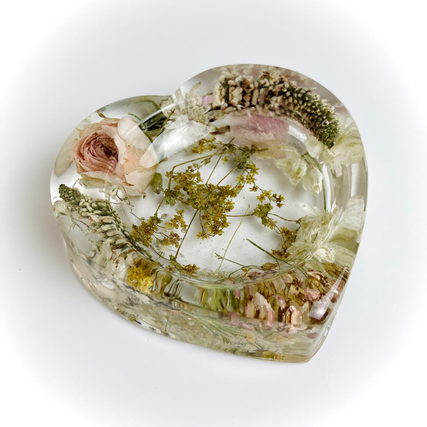 Flower Preservation heart ring dish