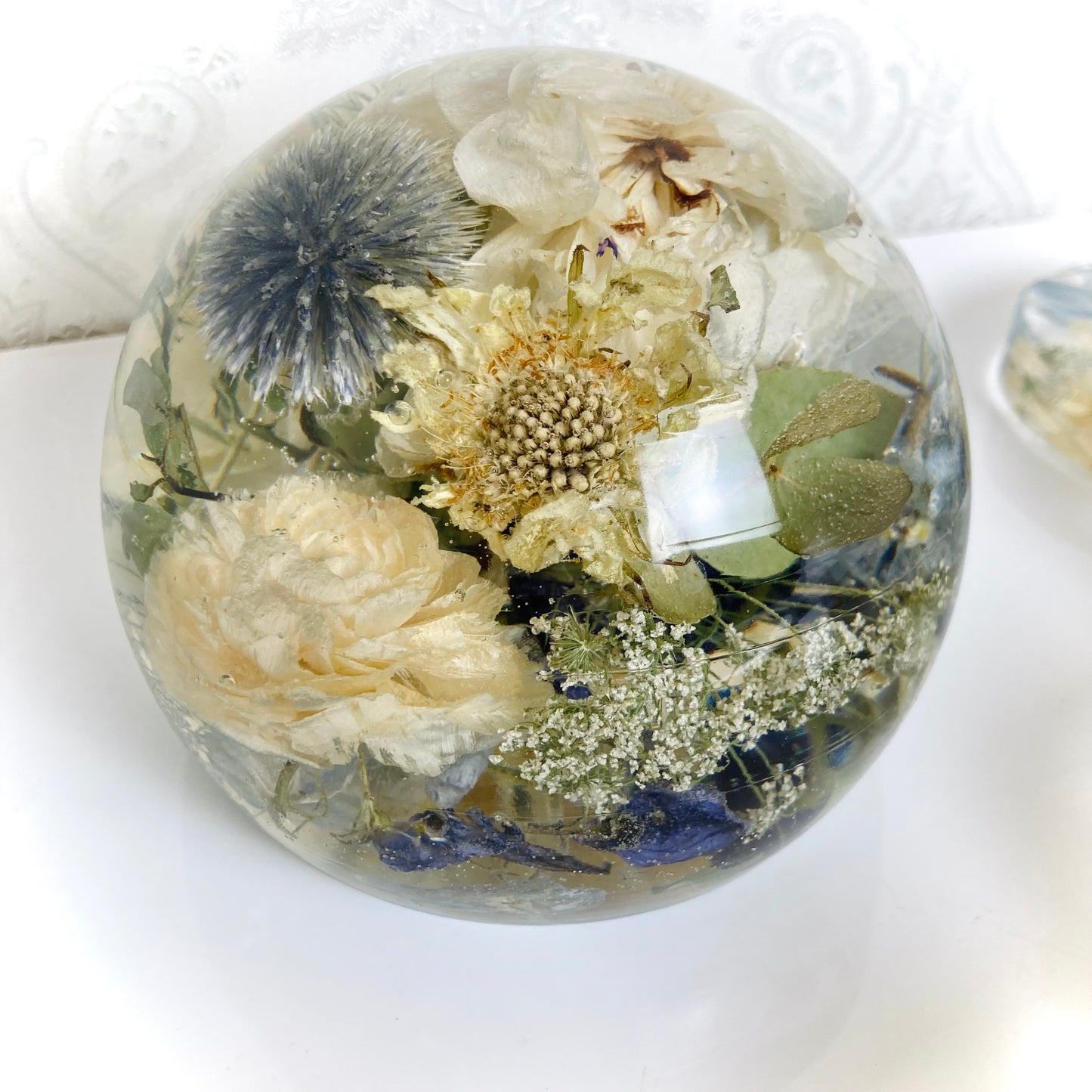 Flower Preservation 14cm flat bottom sphere