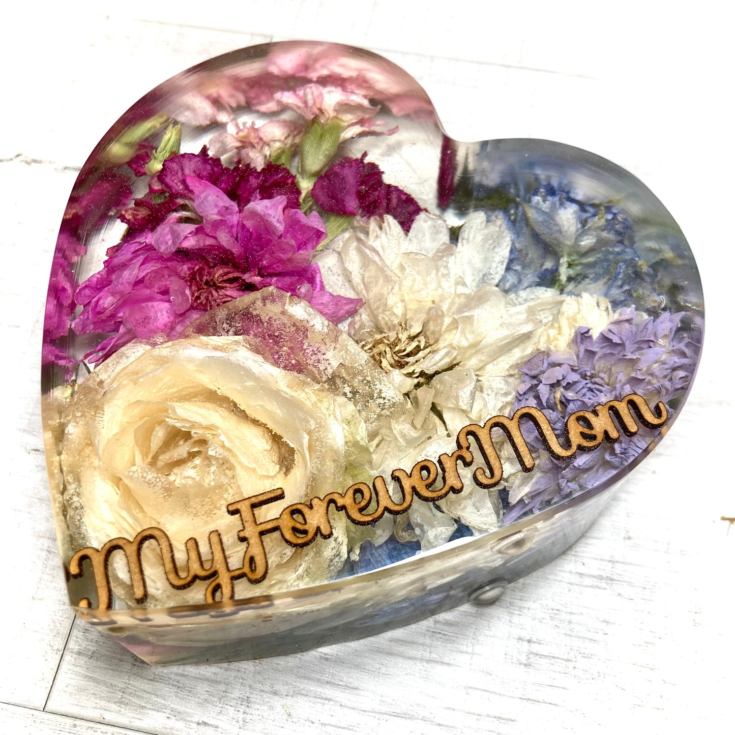 Flower Preservation 12cm Heart ornament