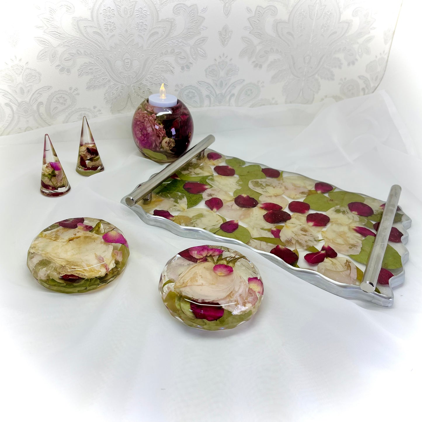 Flower Preservation geode tray