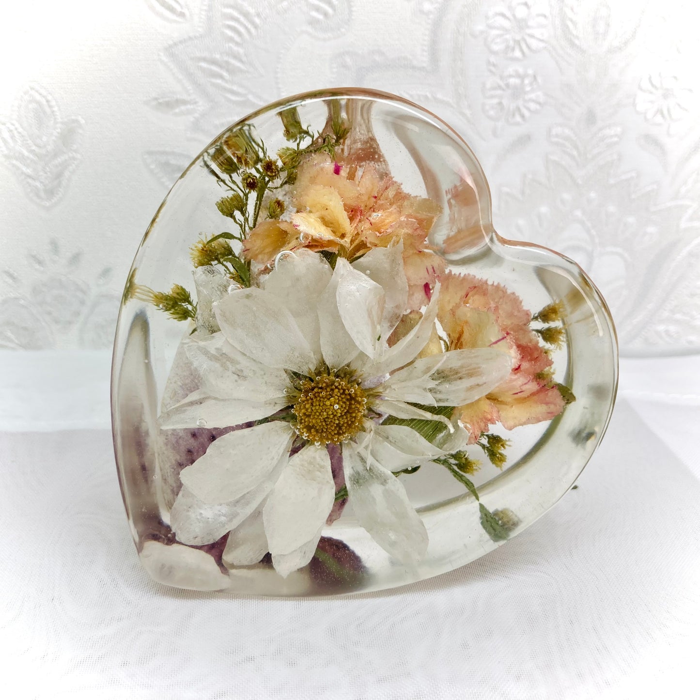 Flower Preservation 8cm heart ornament