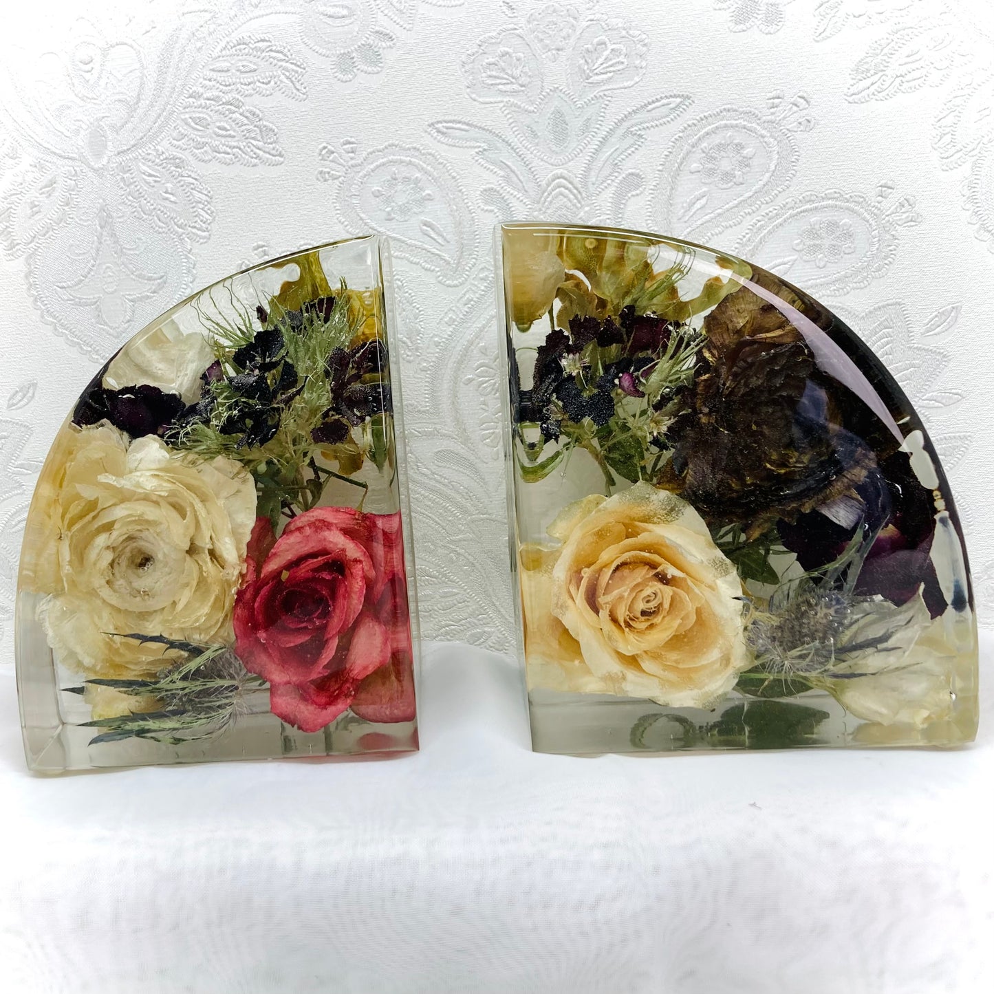 Flower Preservation Book Ends