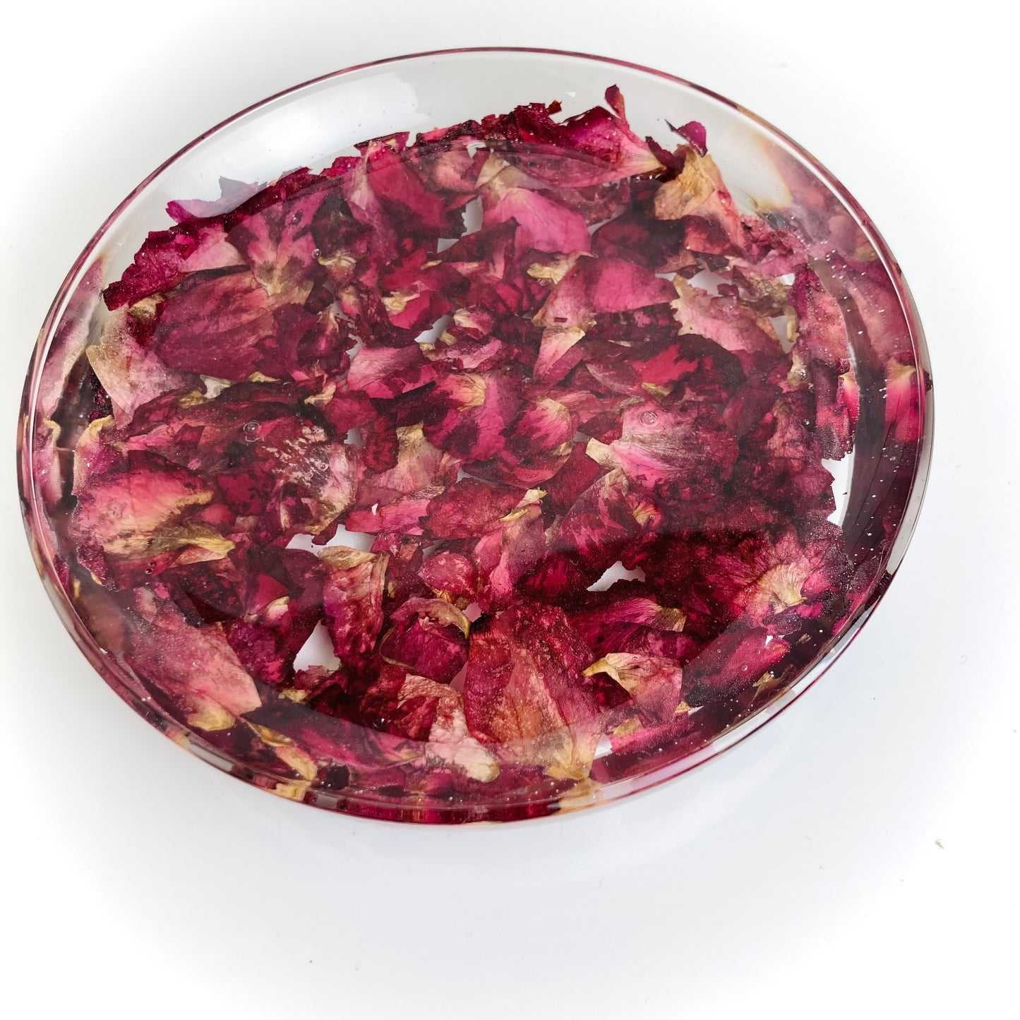 Flower Preservation round jewellery dish
