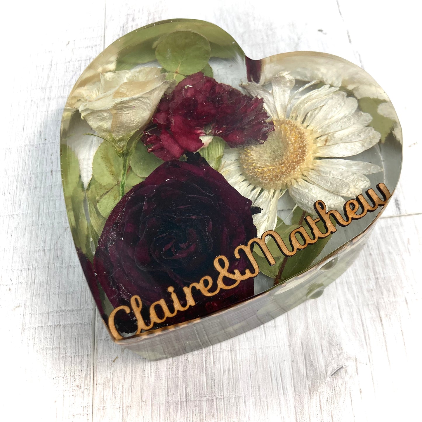 Flower Preservation 12cm Heart ornament