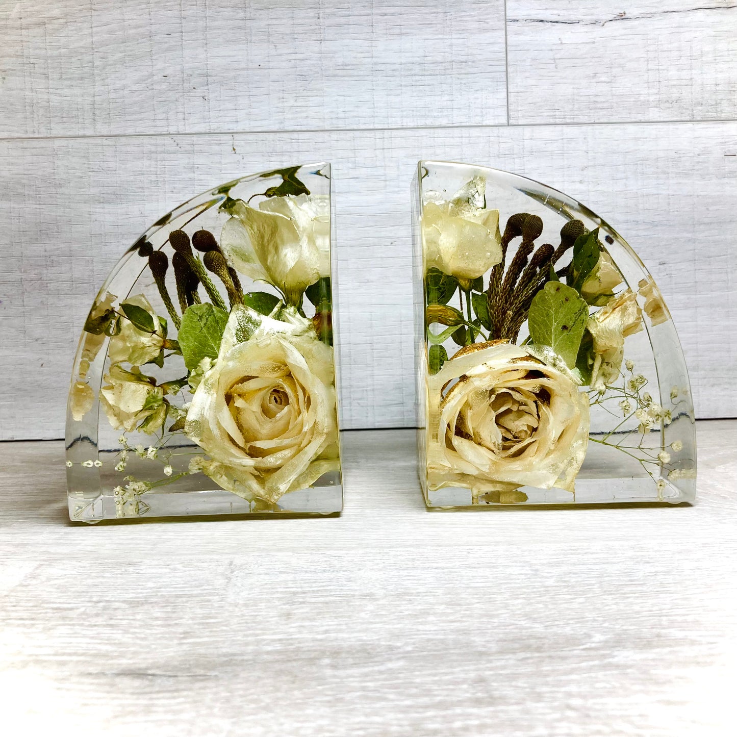 Flower Preservation Book Ends