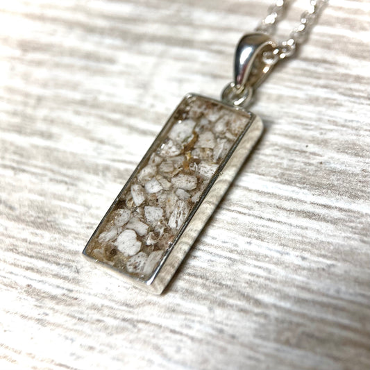 Rectangular 20 x 8mm Cremation Necklace