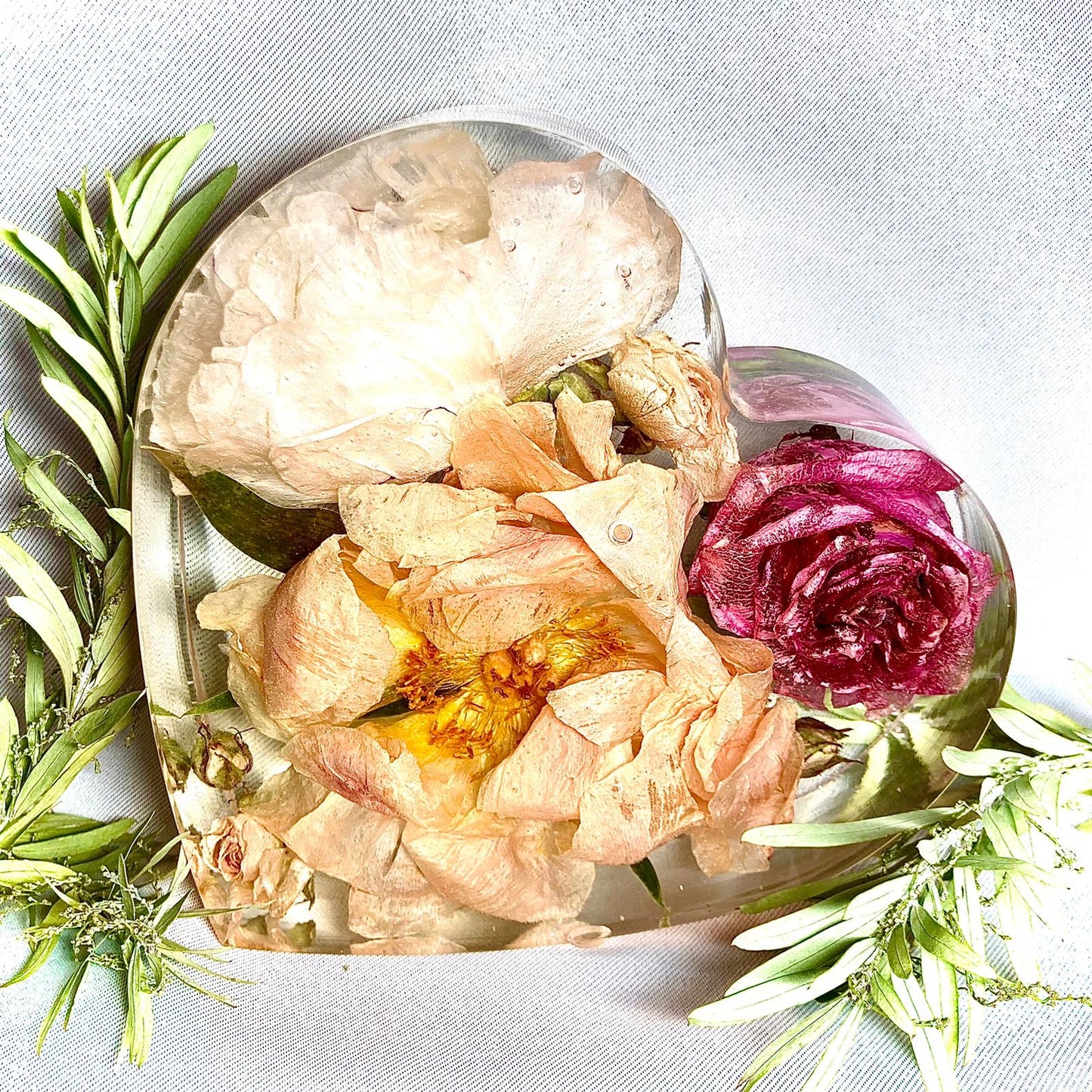 Flower Preservation 12cm Heart ornament
