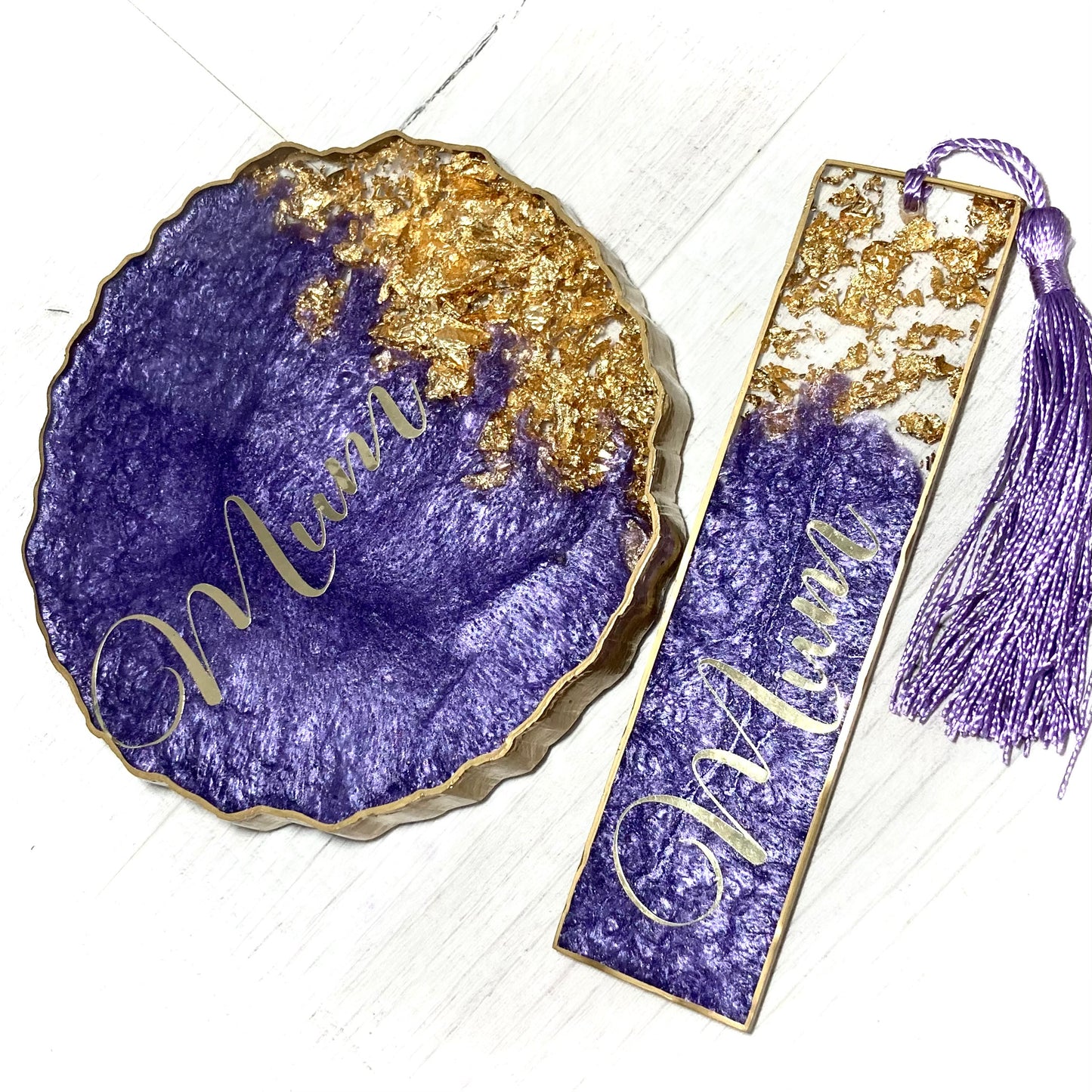 Personalised Bookmark and Coaster Gift Set