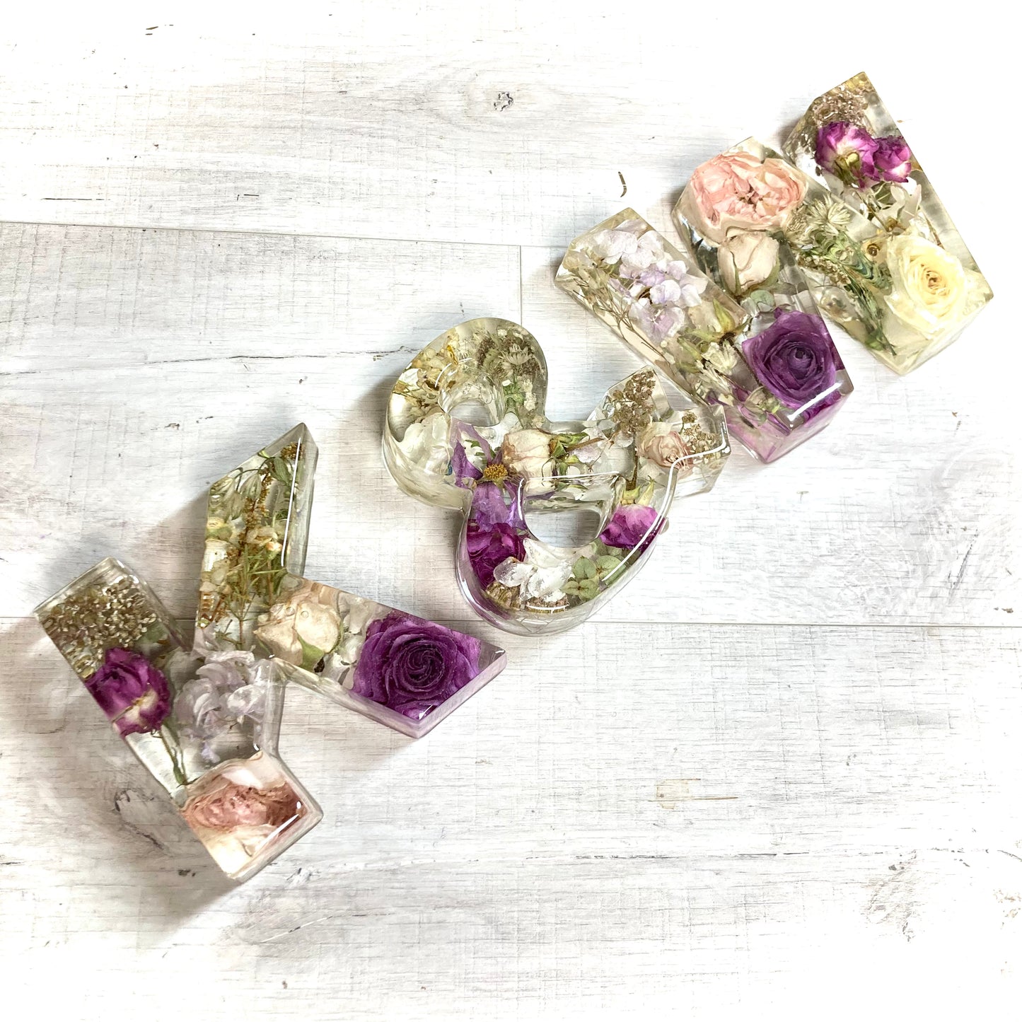 Flower Preservation two 13cm letters and an ampersand