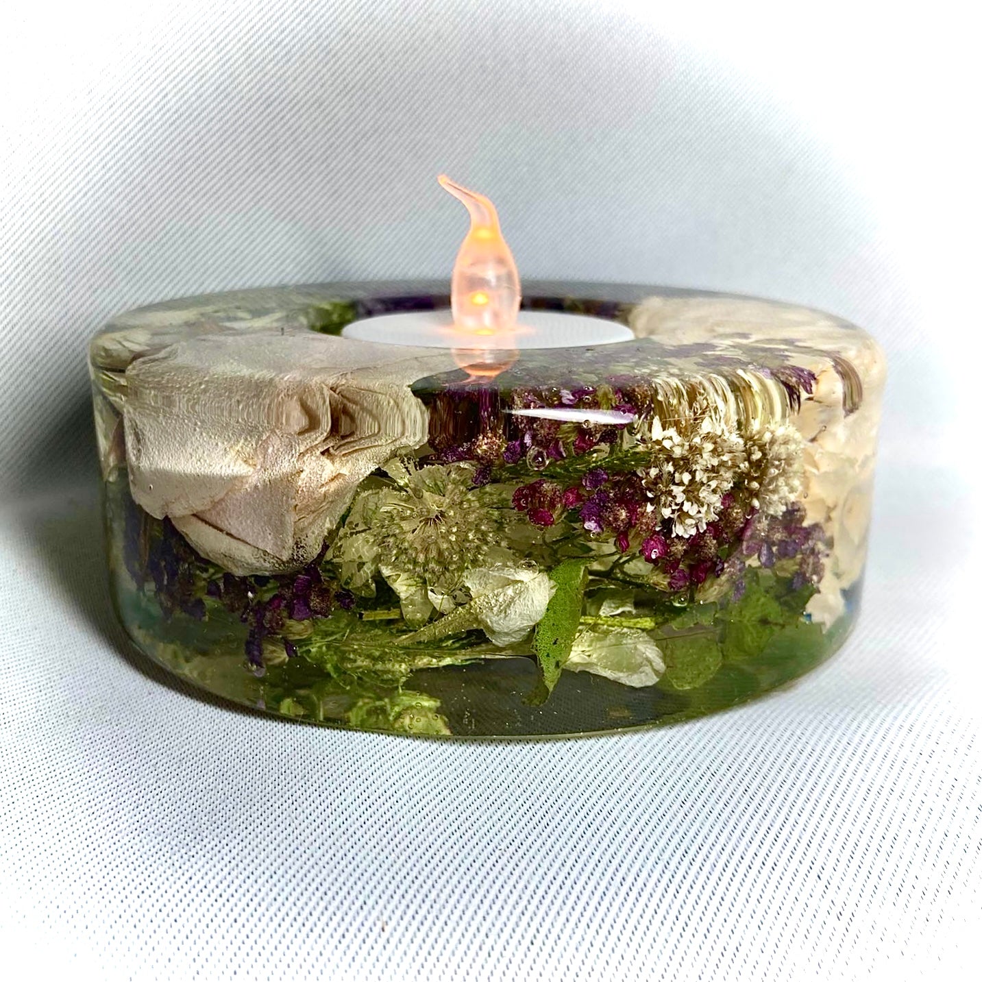Flower Preservation cylinder tealight holder - small