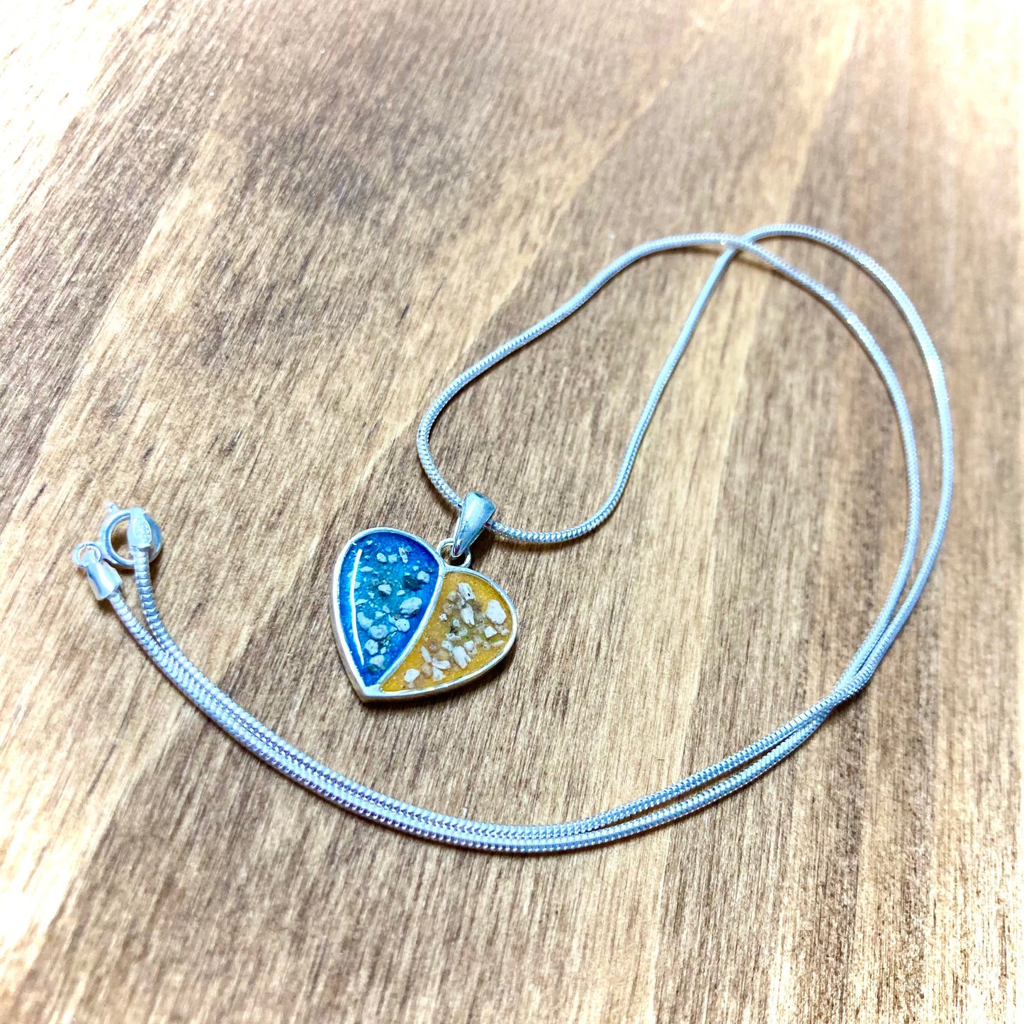 Split Heart Cremation Necklace
