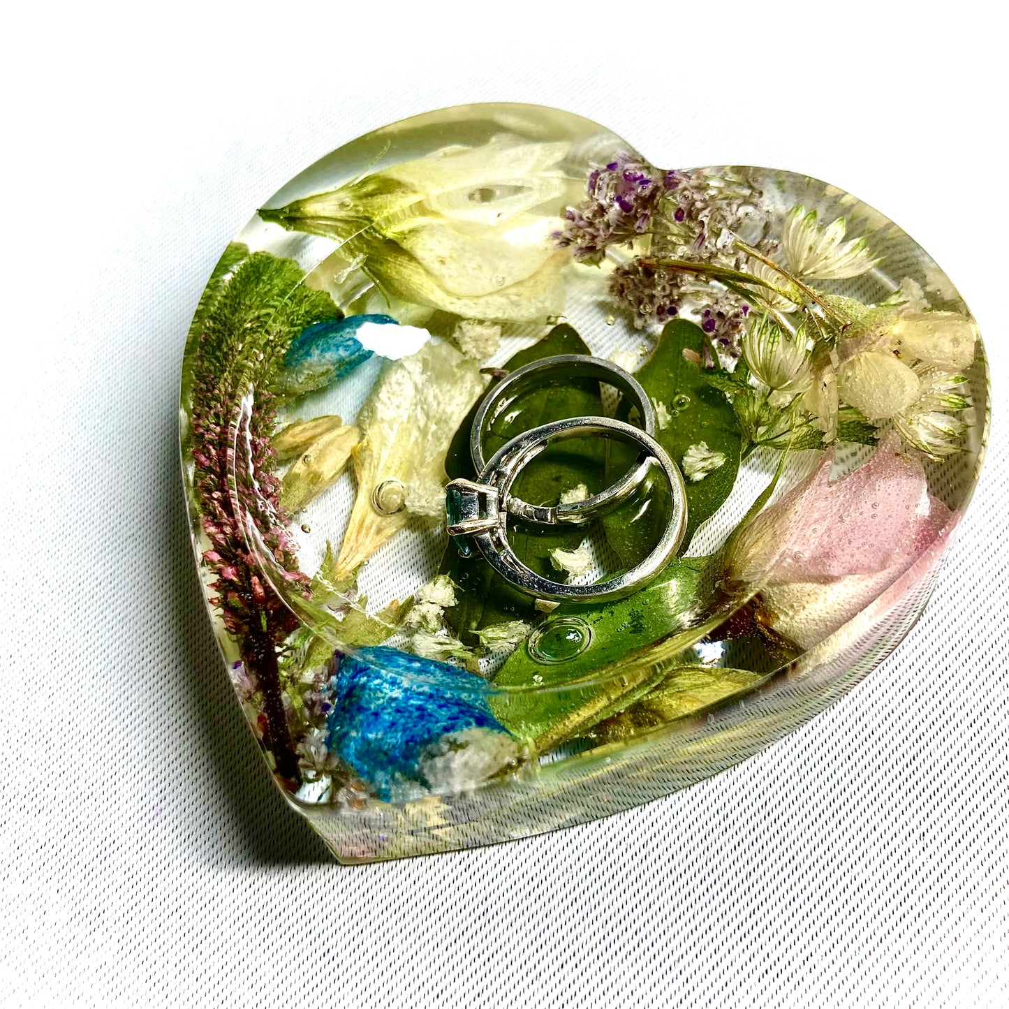 Flower Preservation heart ring dish