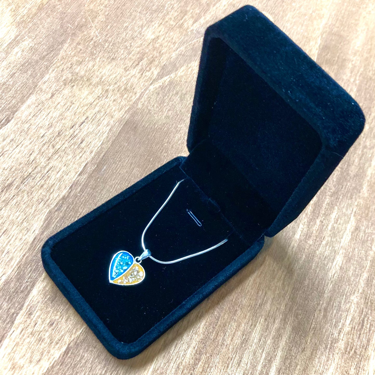 Split Heart Cremation Necklace