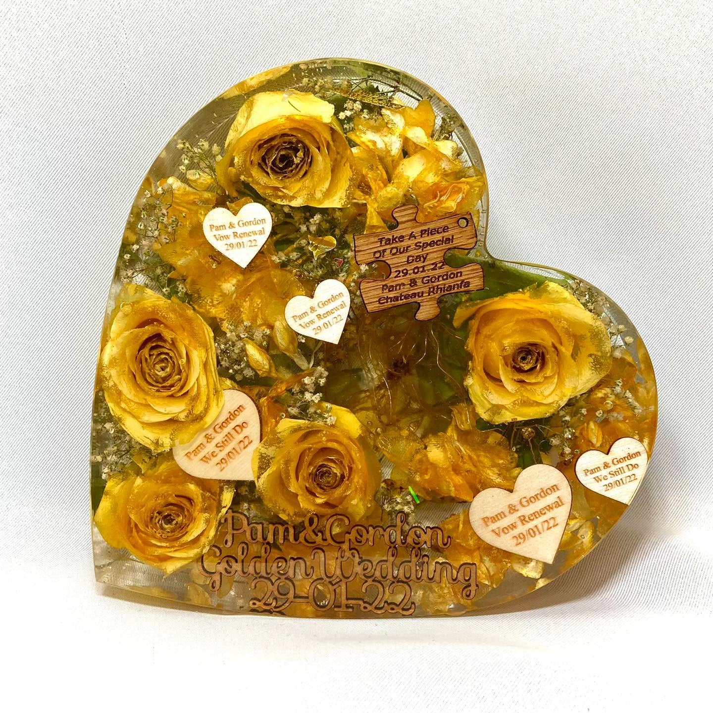 Flower Preservation 20cm heart ornament