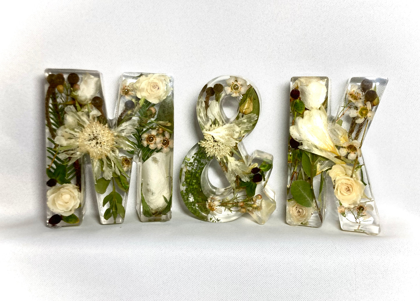 Flower Preservation two 11cm letters and an ampersand