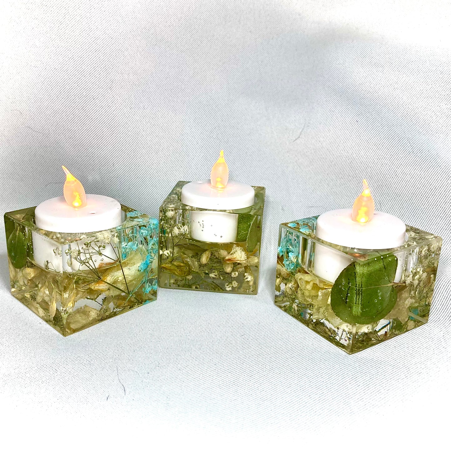 Flower Preservation 4cm pillar tealight holder