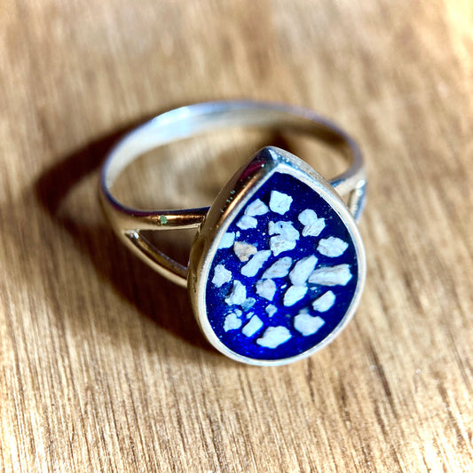 Teardrop Cremation Ring (12x17 stone)