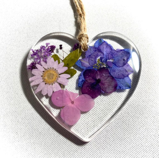 Purple hanging Heart