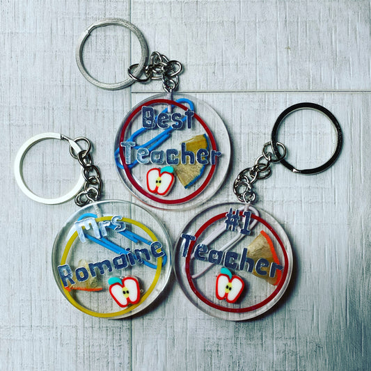 Personalised Teacher Keyring