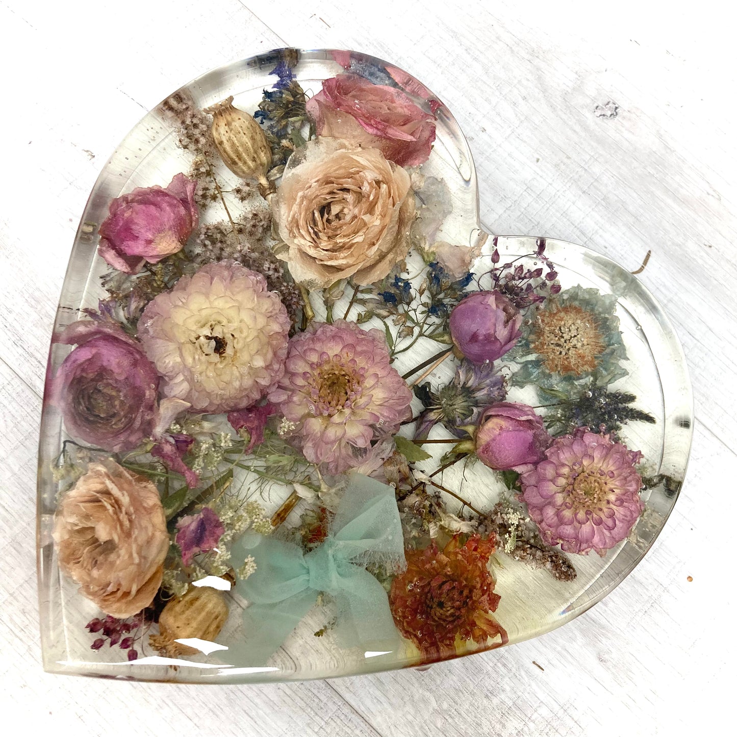 Flower Preservation 25cm heart ornament