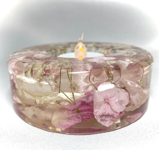 Flower Preservation cylinder tealight holder - small