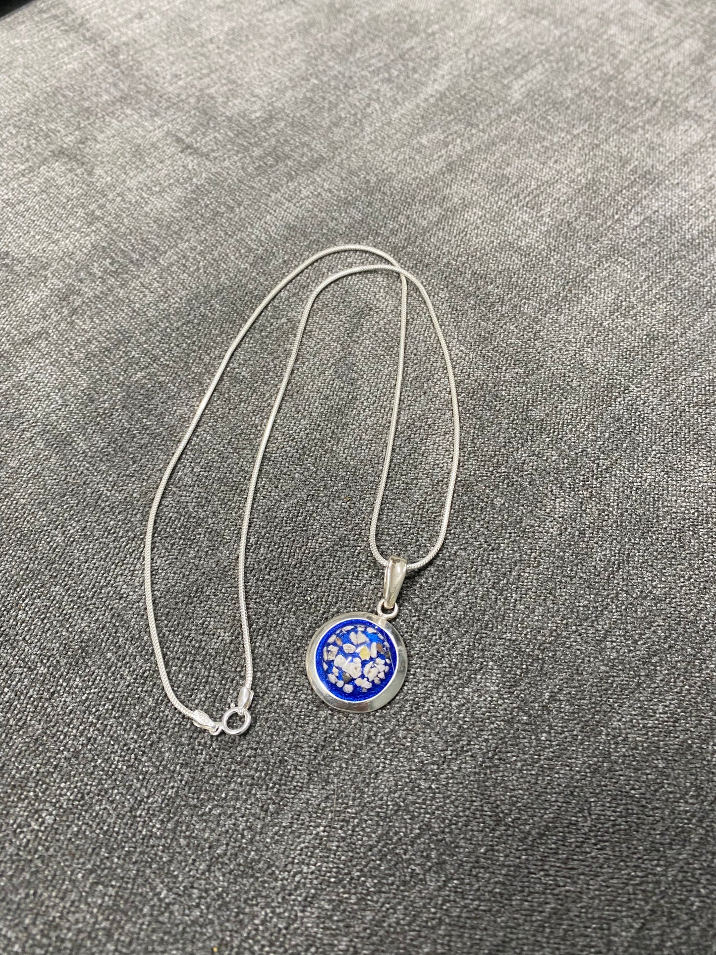 Round 15mm Cremation Necklace