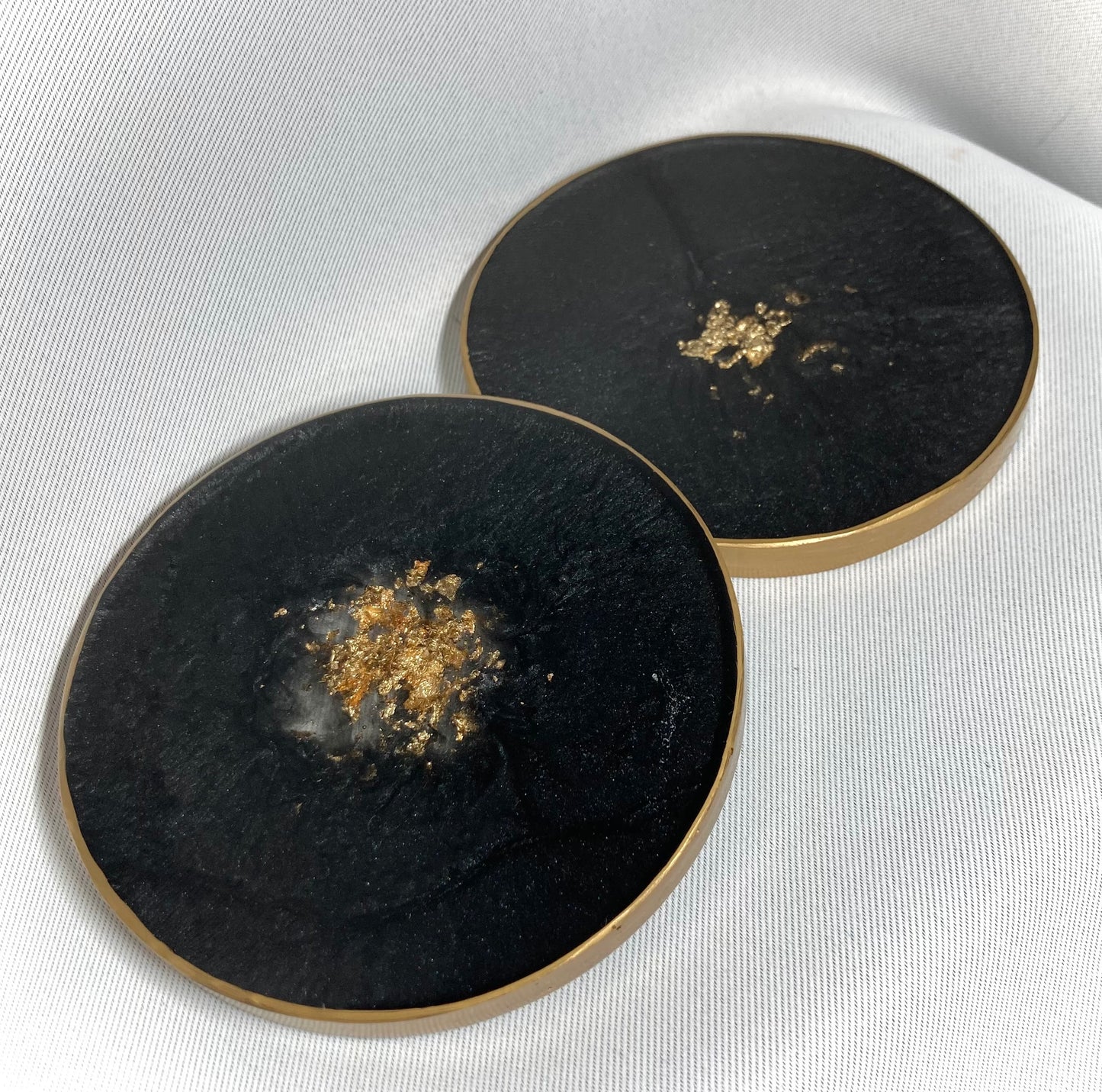 Black round coaster