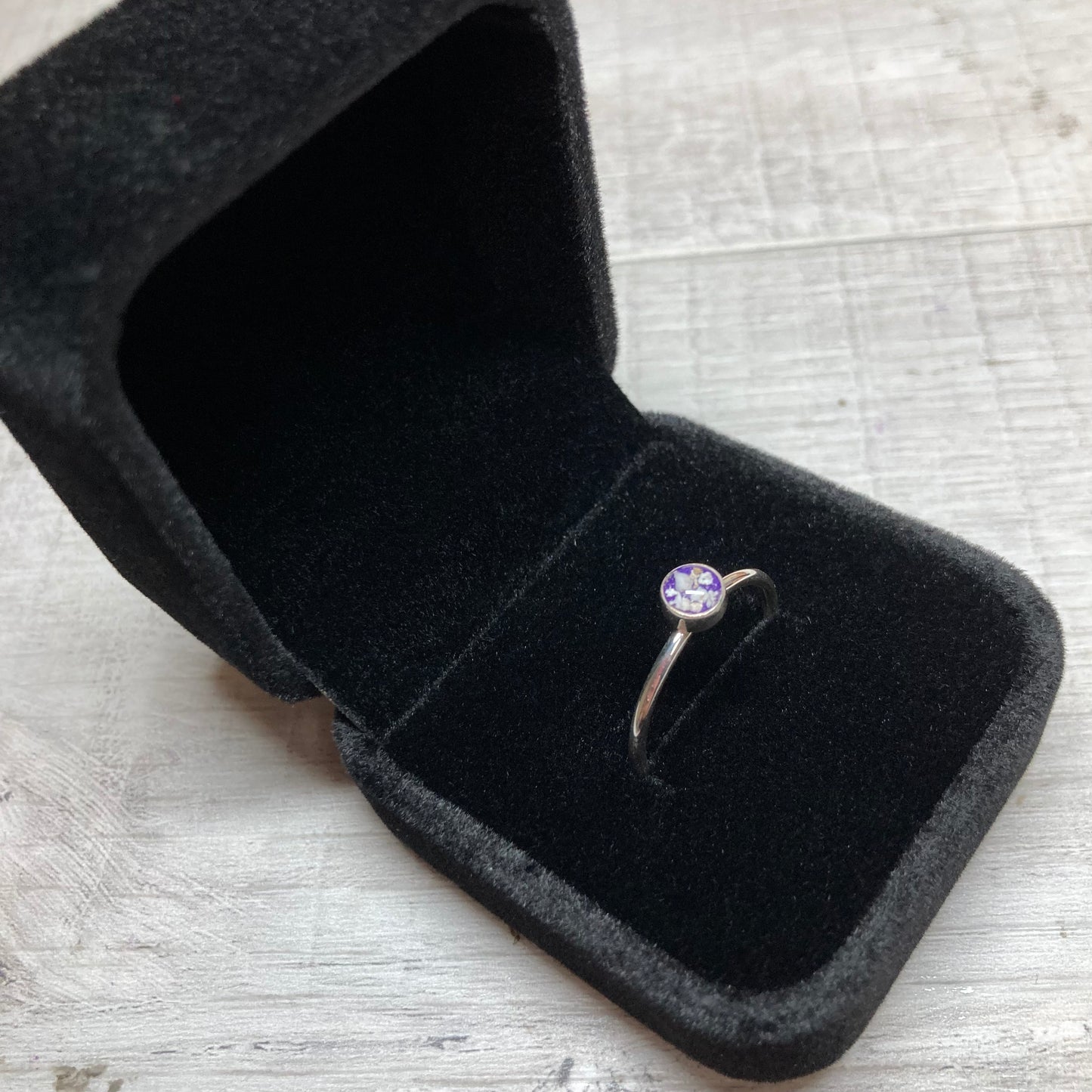 Simple Band Cremation Ring (4 or 6mm stone)