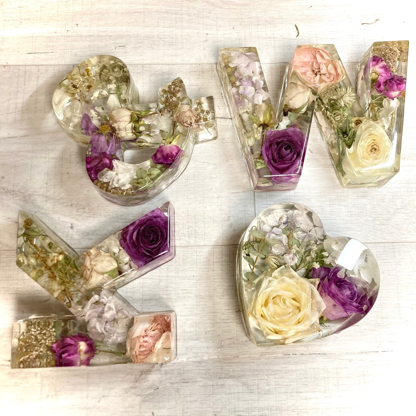 Flower Preservation two 13cm letters and an ampersand
