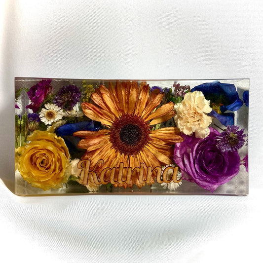 Flower Preservation 20x10cm display block