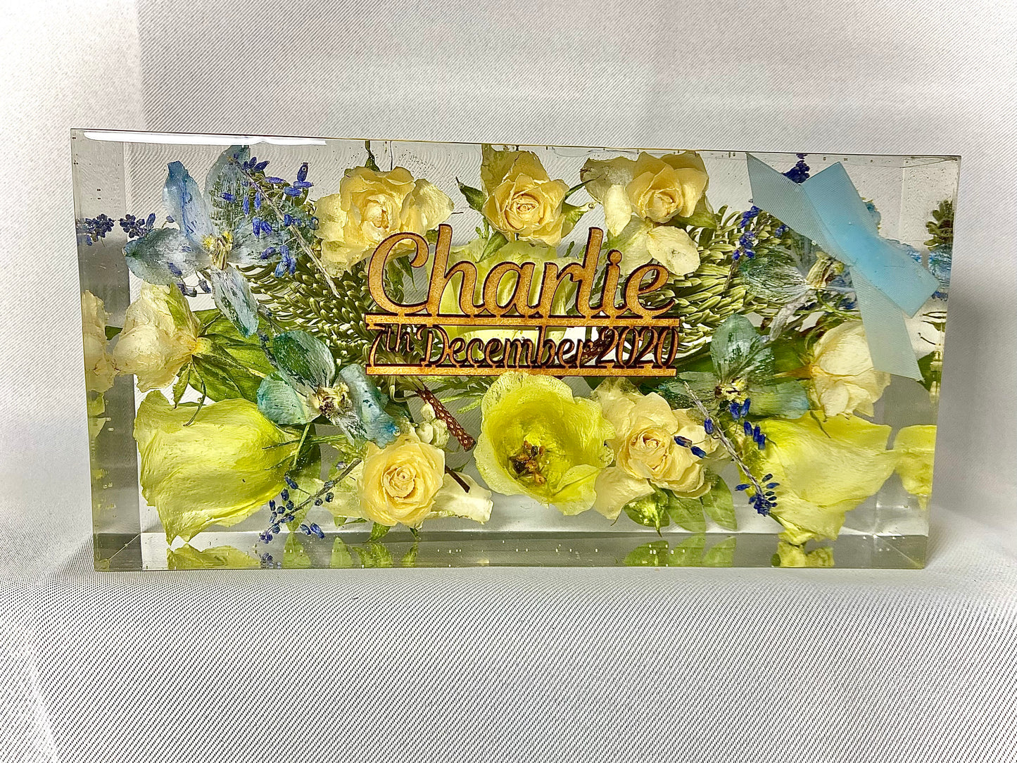 Flower Preservation 20x10cm display block